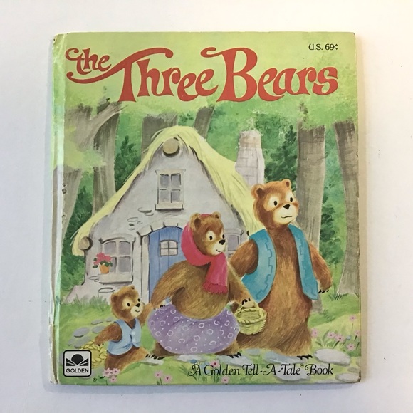 1968 THE THREE BEARS Golden Tell-A-Tale Children’s Book Hardcover Vintage - Picture 1 of 10